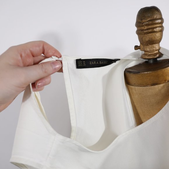 ZARA BASICS - White blouse short sleeve - Picture 5 of 5